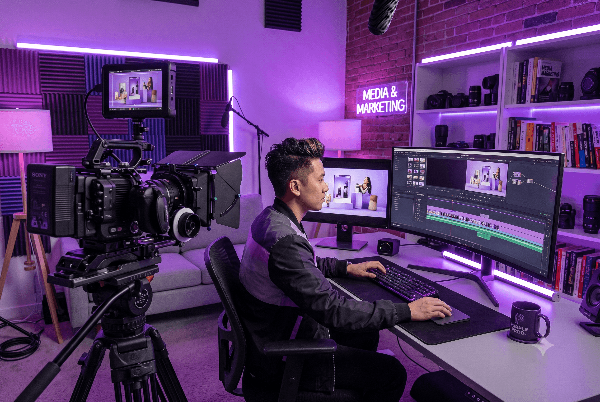 Media and marketing video production studio